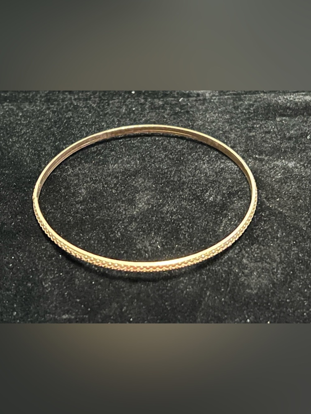 Gold Tone Textured Bangle Bracelet - Women's Jewelry